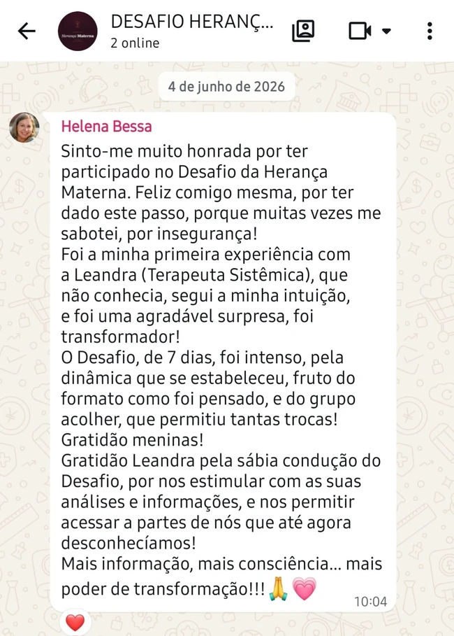 Depoimento Helena Bessa